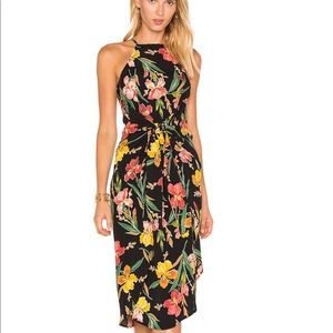 Privacy please tropical floral midi sz m